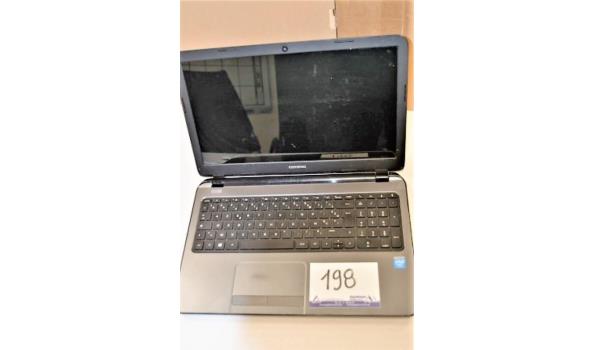laptop COMPAQ, Celeron N2830, 750 Gb HD, zonder lader, met gebruikssporen, paswoord niet gekend, werking niet gekend